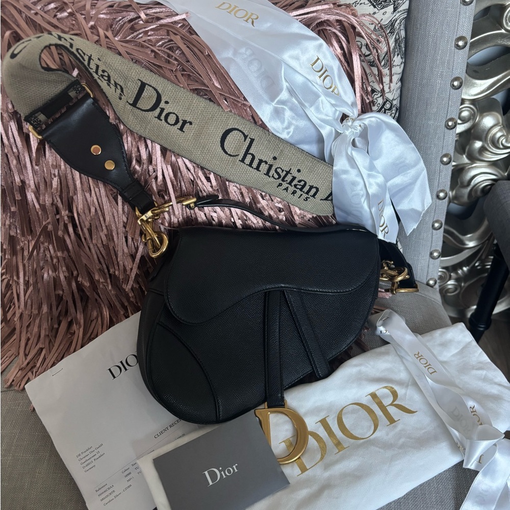 Dior Black Crossbody Saddle Bag - Picture 4 of 5